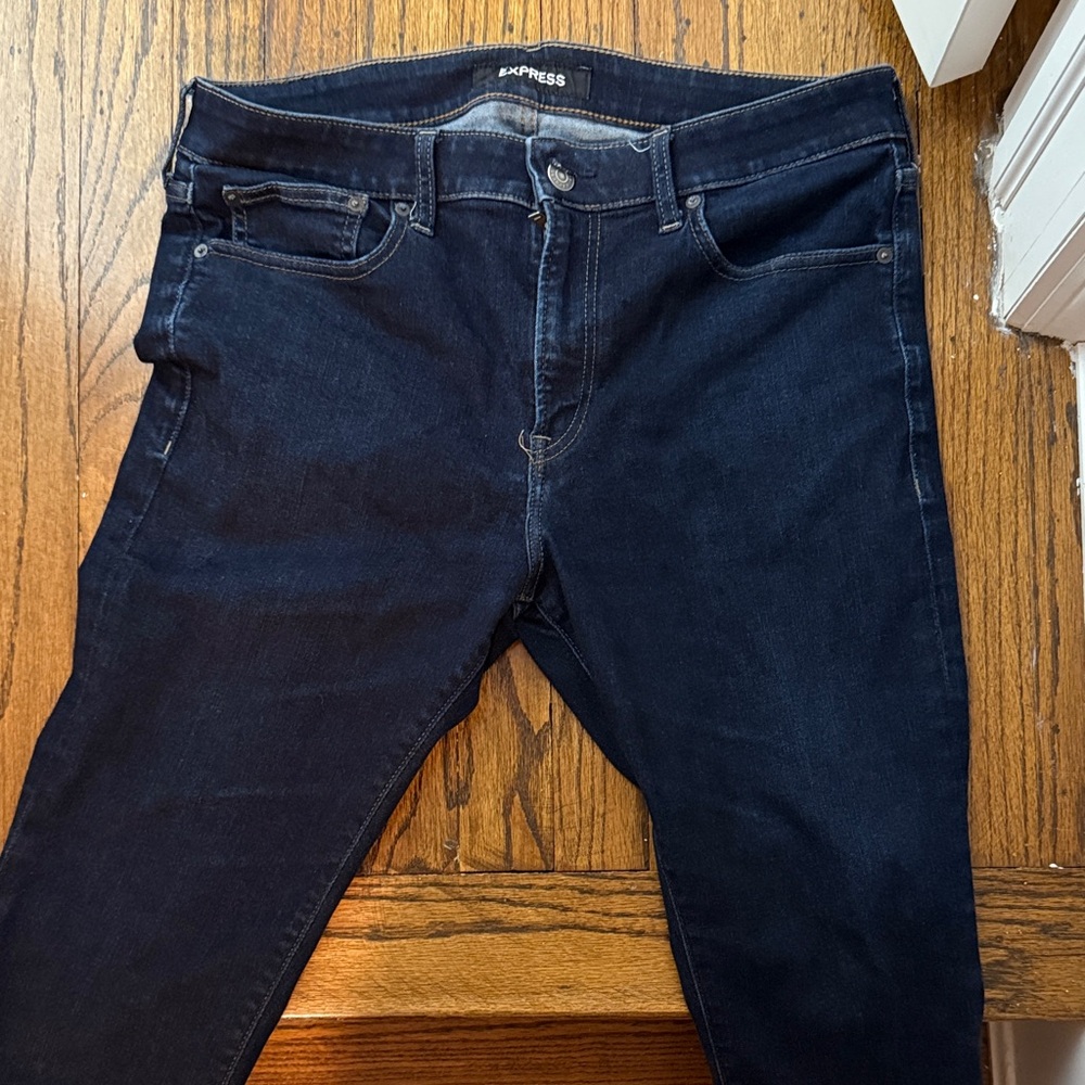 Express Men's Deep Indigo Skinny Jeans